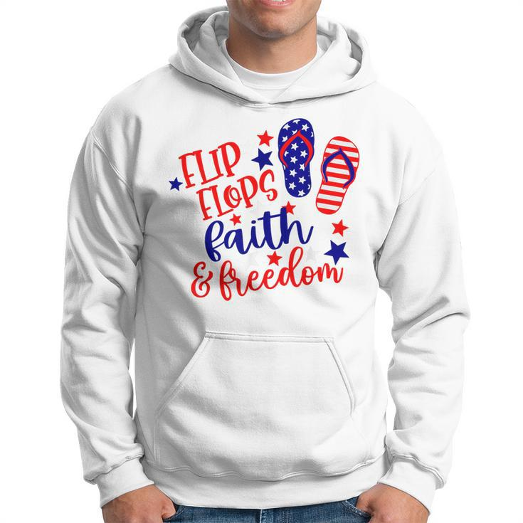 Flip Flops Faith And Freedom  Hoodie