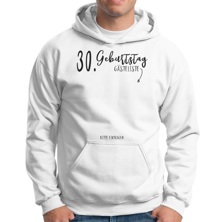 Geschenk Zum 30 Geburtstag Gästebuch Hoodie