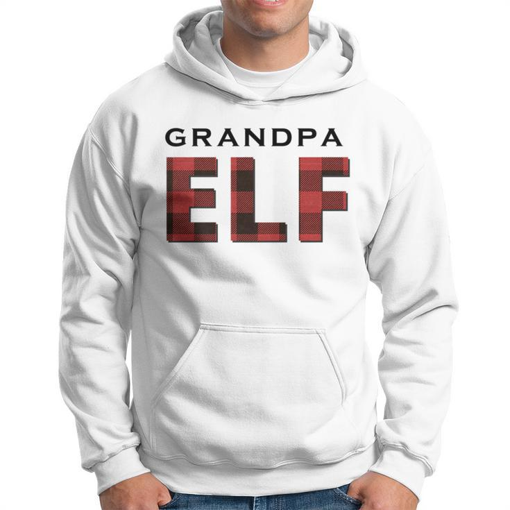 Grandpa Elf Red Buffalo Plaid Christmas For Him Gift For Mens Hoodie