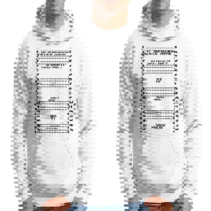 Hair Length Check Measurement Backprint Back  Hoodie