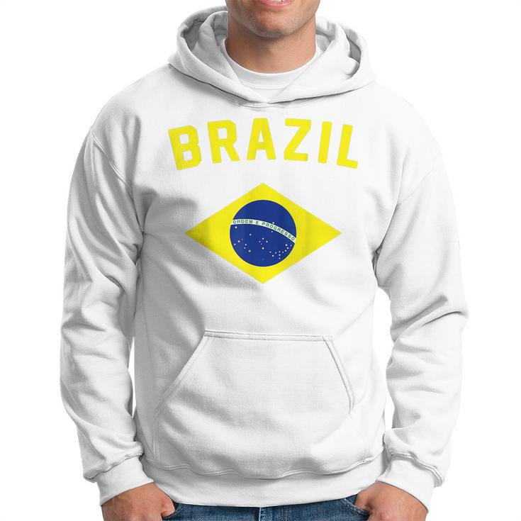I Love Brazil Minimalist Brazilian Flag  Men Hoodie Graphic Print Hooded Sweatshirt