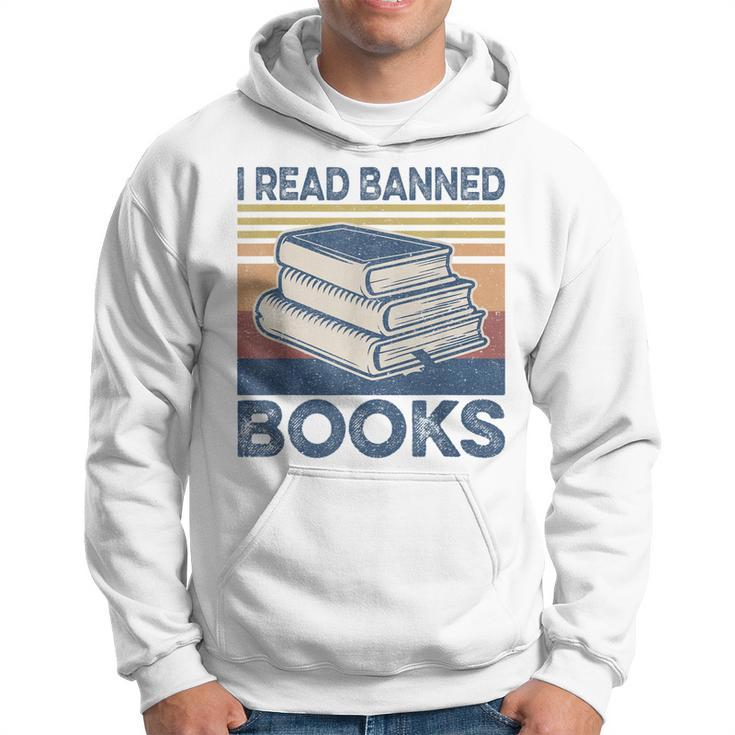 I Read Banned Books Week Librarian Freedom Reader Nerd Men  Hoodie