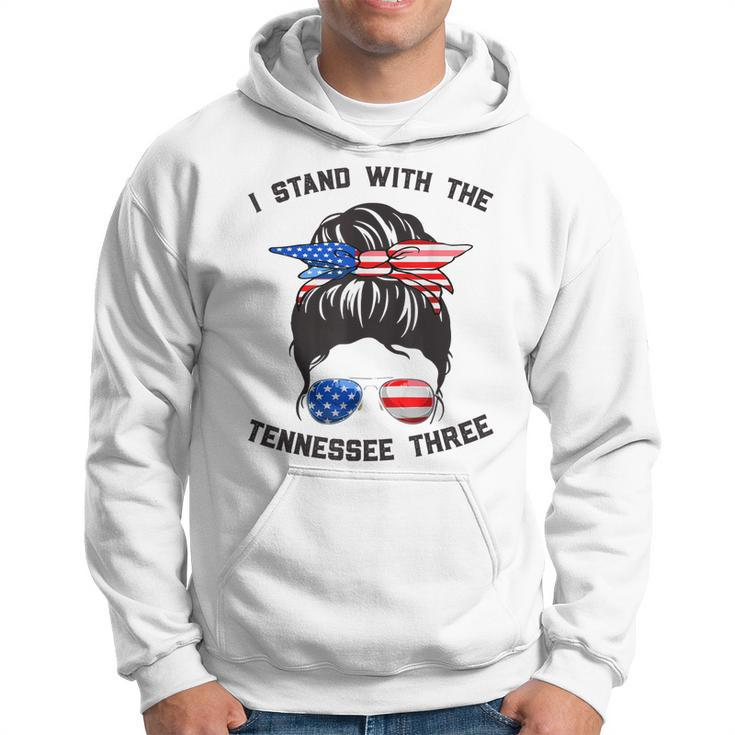I Stand With The Tennessee Three Messy Bun Hoodie