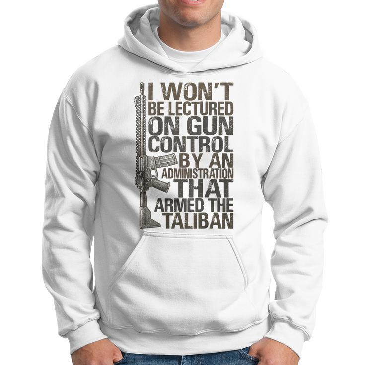 I Wont Be Lectured On Gun Control On Back  Hoodie