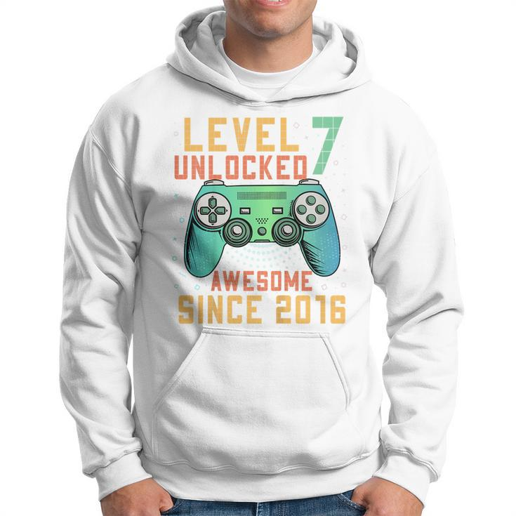 Kids Level 7 Unlocked 7Th Birthday 7 Year Old Boy Gifts Gamer  Hoodie
