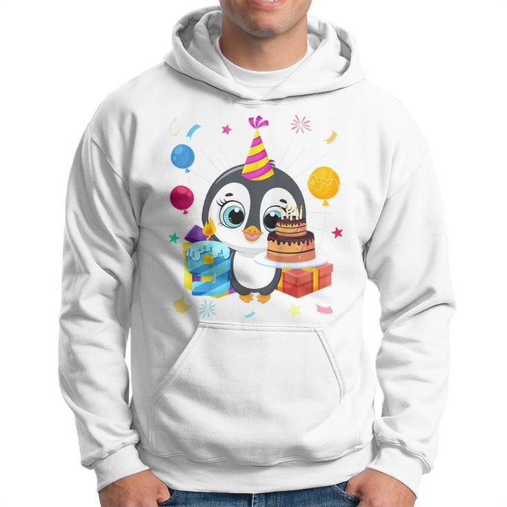 Kinder Pinguin-Party 9. Geburtstag Hoodie, Pinguin Mottoparty Outfit