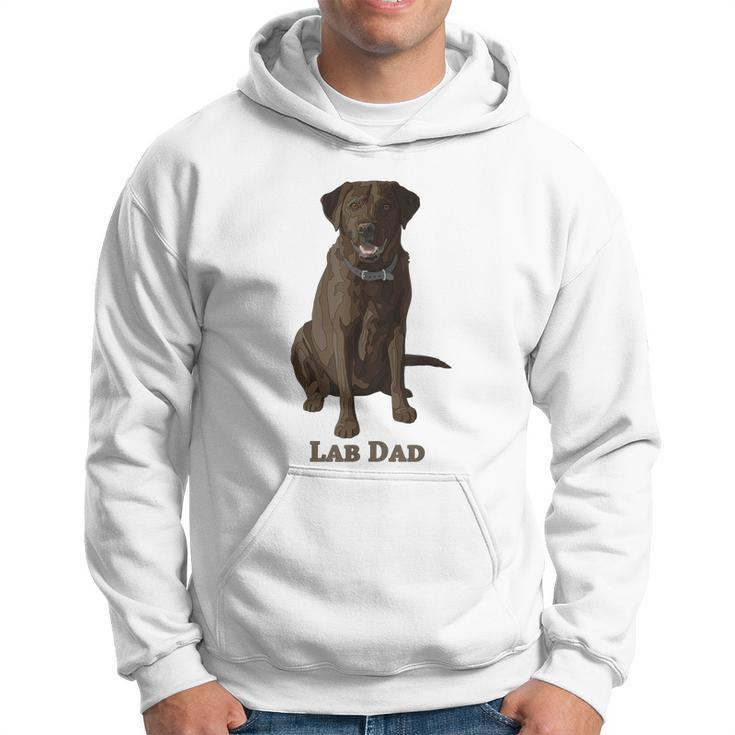 Lab Dad Chocolate Labrador Retriever Dog Lover Hoodie