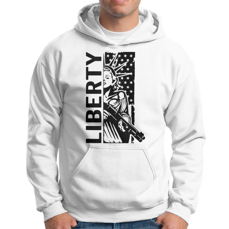 Liberty Lady Statue Shotgun Usa Pro Gun 2Nd Amendment Hoodie
