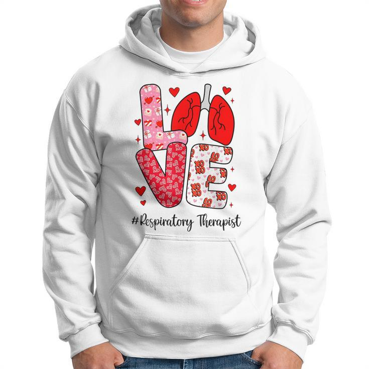 Love Respiratory Therapist Life Valentine Group Nursing Hoodie