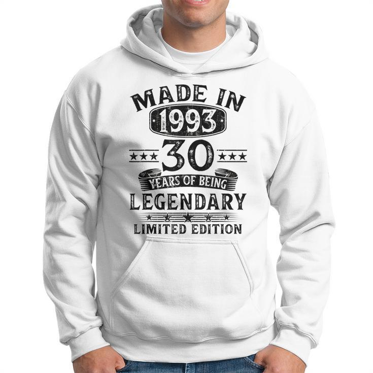 Made In 1993 Limited Edition 30 Year Old 30Th Birthday Gifts  Hoodie