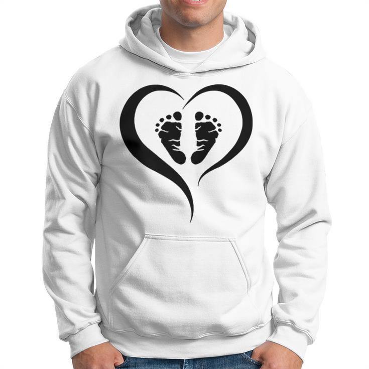 Matching Baby Feet Heart Gift Cute New Mom And Dad Hoodie