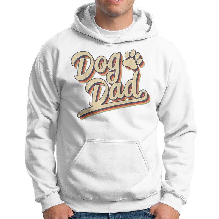 Mens Dog Father Retro Vintage Dog Dad Fathers Day  Hoodie