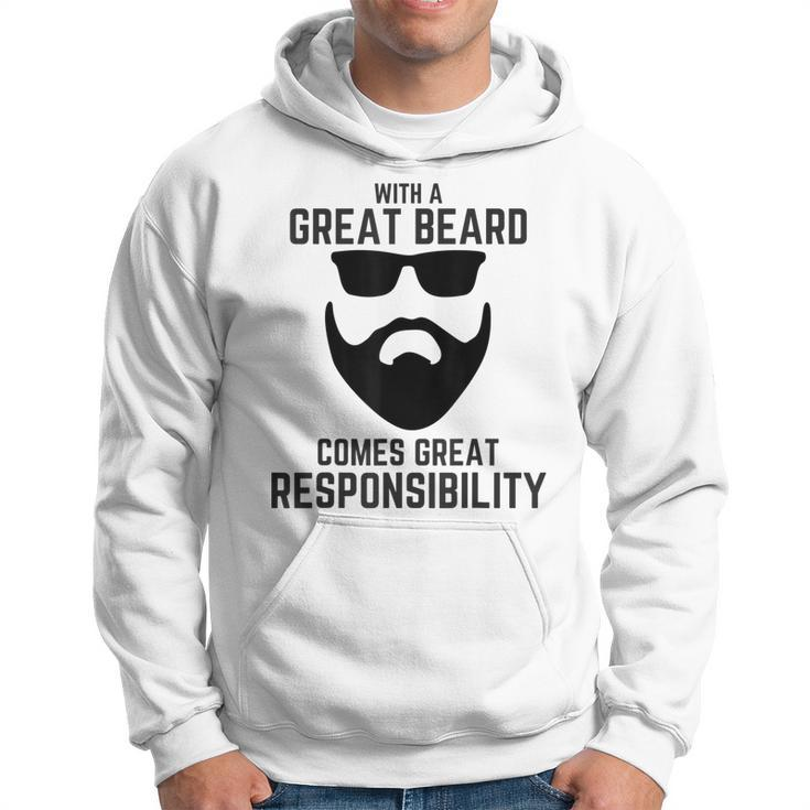 Mens Great Beard Comes Great ResponsibilityBeard Men Hoodie Graphic Print Hooded Sweatshirt