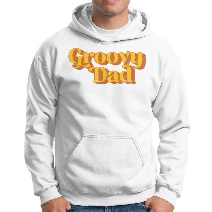 Mens Retro Groovy Dad Funny Vintage 70S Party Matching Costume  Hoodie