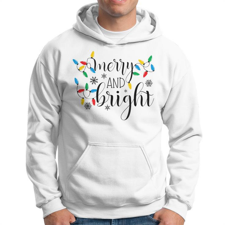 Merry And Bright Christmas Lights Cute Graphic Men Hoodie