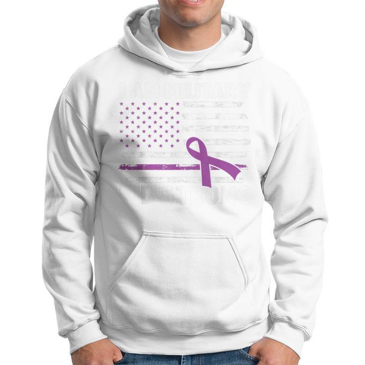 Military Child Purple Up I Am Military Kid Strong Flag Usa Hoodie