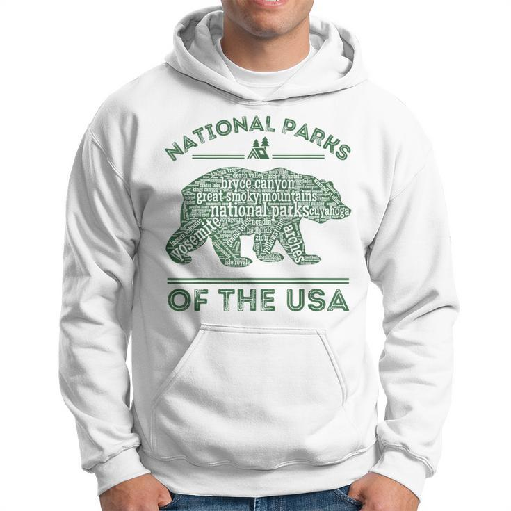 National Parks Bear Hiking Travel Camping Outdoors Retro Usa  Hoodie