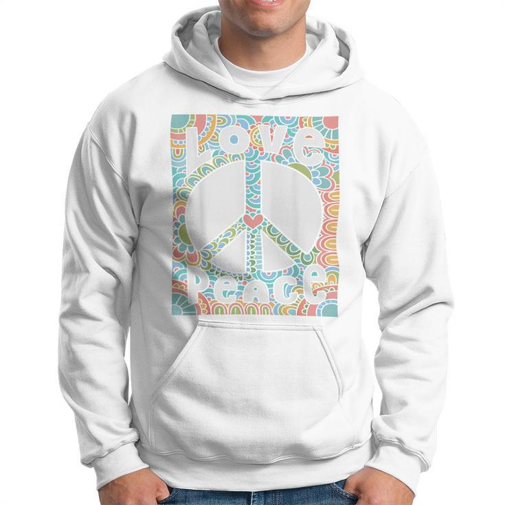 Peace Sign Love60S 70S Tie Dye Hippie Costume Hoodie