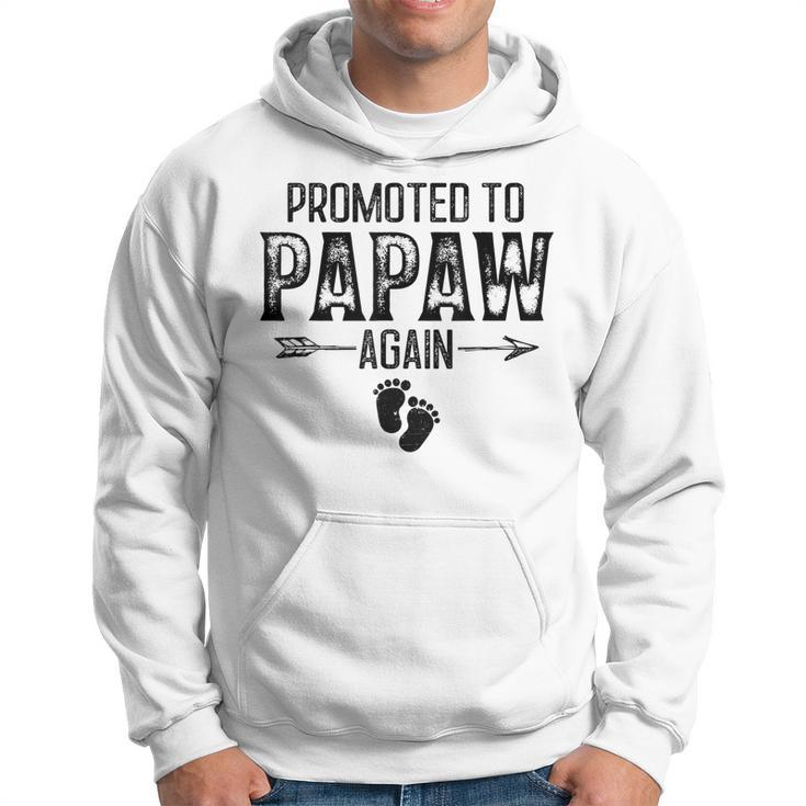 Promoted To Papaw Again Vintage Fathers Day  For Dad  Hoodie