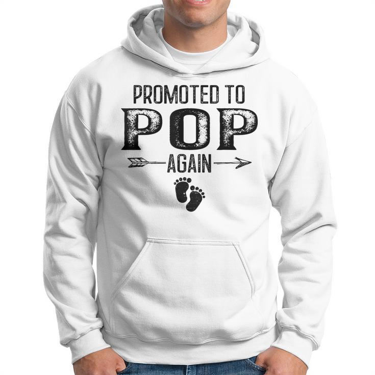 Promoted To Pop Again Vintage Fathers Day  For Dad  Hoodie