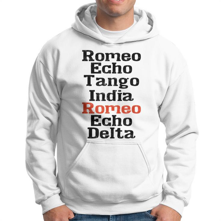 Retired Army Phonetic Alphabet Military  Gift Hoodie