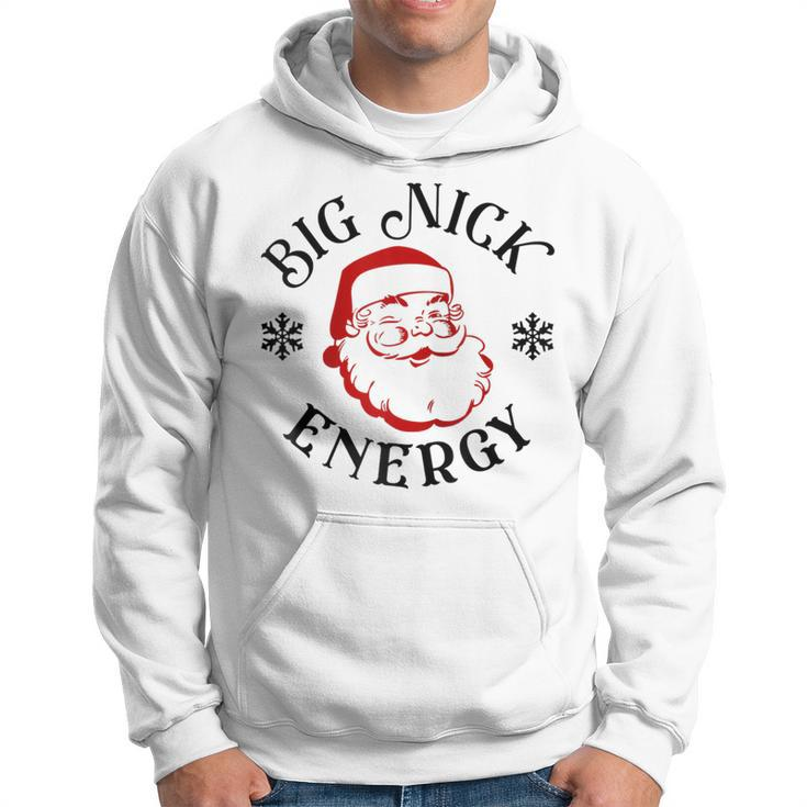 Retro Groovy Big Nick Santa Energy Christmas Funny Raglan  Men Hoodie Graphic Print Hooded Sweatshirt