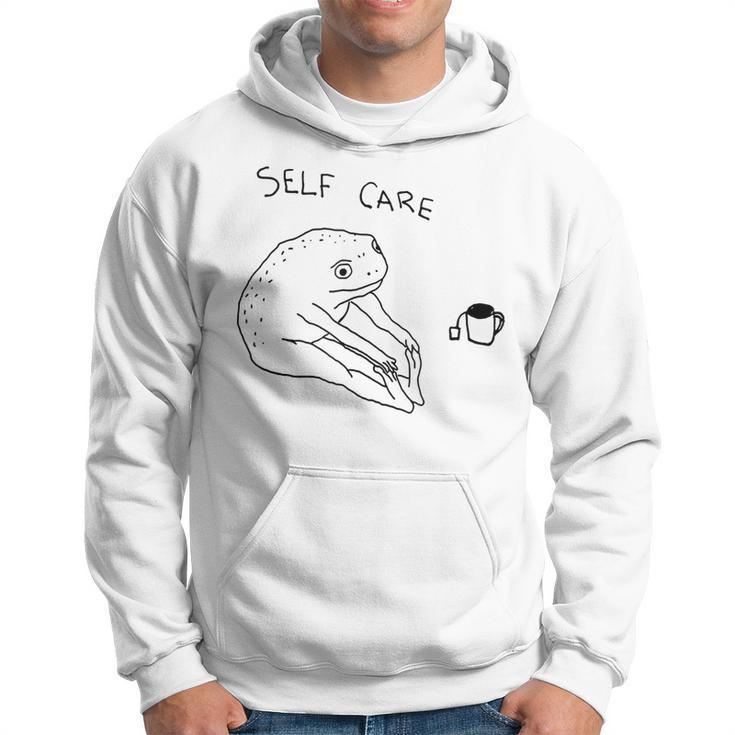 Self Care | Frog Drinking Tea  Hoodie