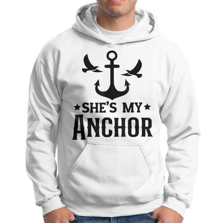 Shes My Anchor Hes My Captain Matching Couples Valentine  Hoodie