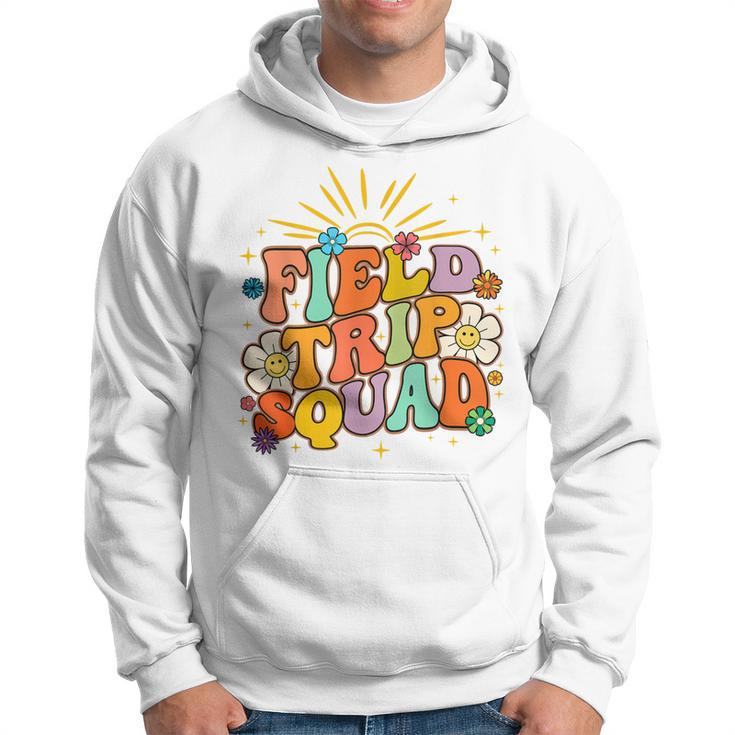 Smile Face Field Trip Squad Retro Groovy Field Day 23 Hippie  Hoodie