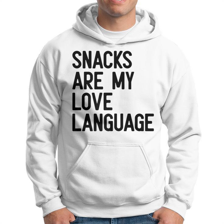 Snacks Are My Love Language Retro Vintage Funny Saying Food   Hoodie