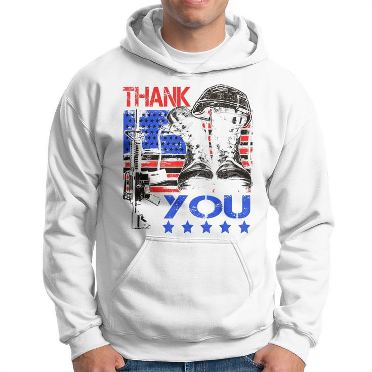 Thank You Army Soldiers Military Us Navy July Veterans Gift Hoodie