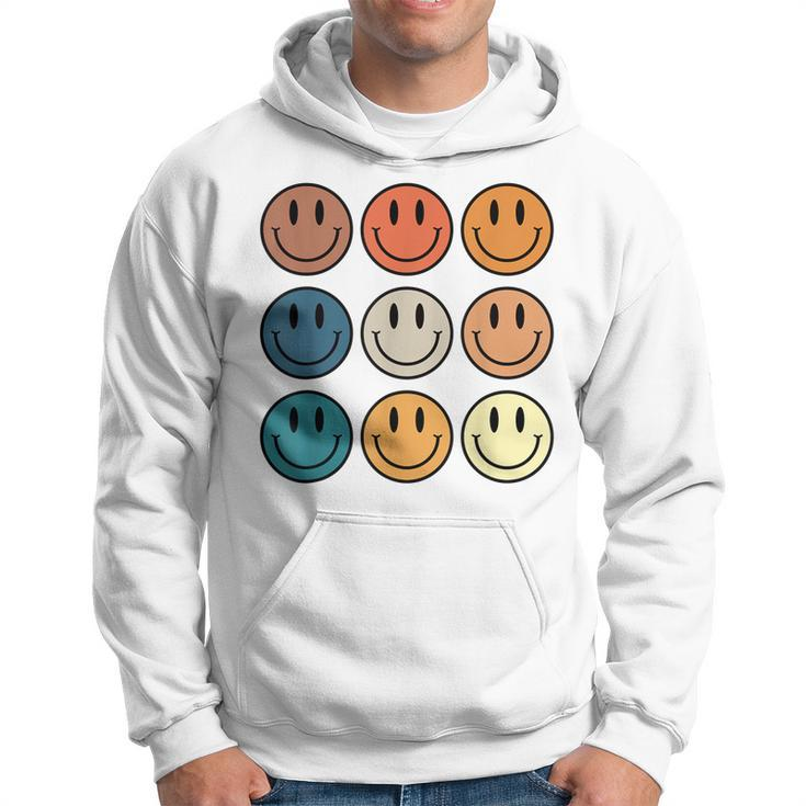 Vintage Smile Face 70S Vibe Retro Happy Smiling Face Hoodie