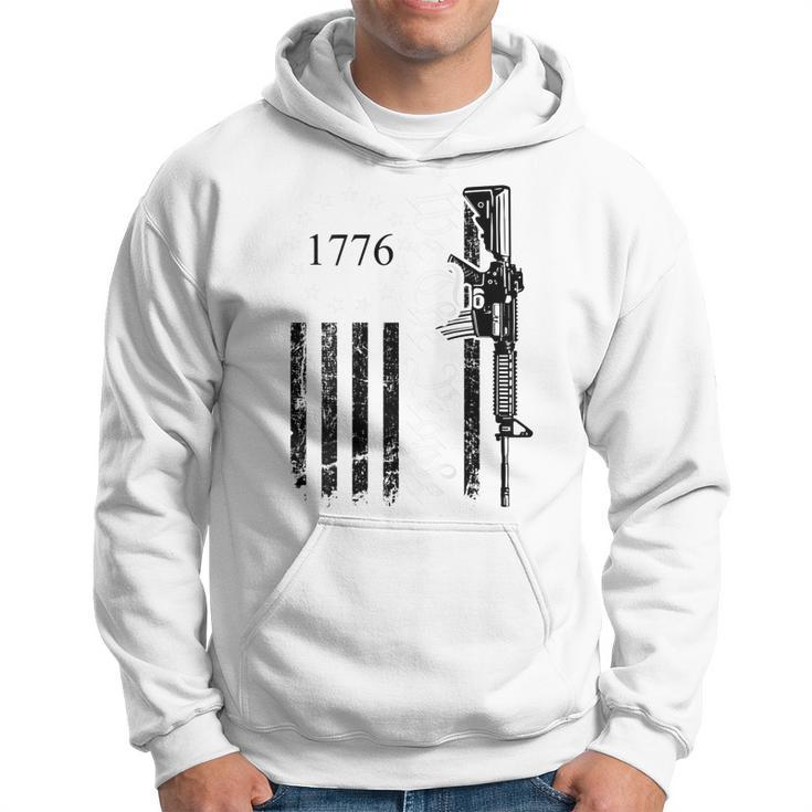 We The People - Gun Rights Ar15 Pro Guns Usa Flag On Back  Hoodie