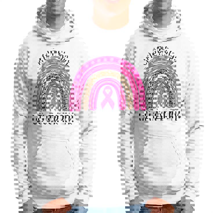 On Wednesday We Wear Pink Rainbow Breast Cancer Fighter Men Hoodie
