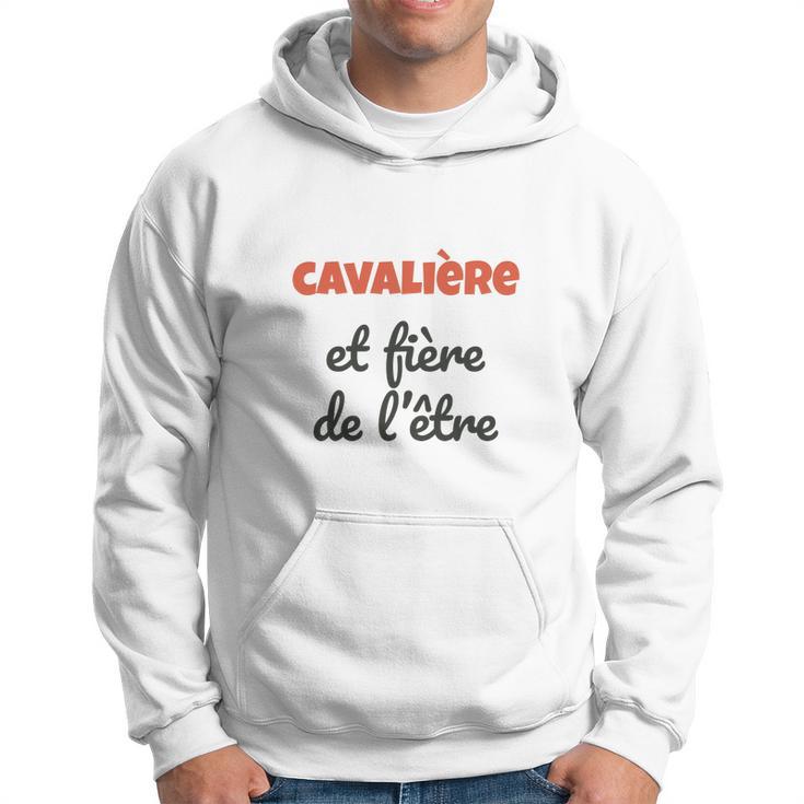 Weißes Hoodie CAVALIÈRE et fière de l'être für Reitsportfans