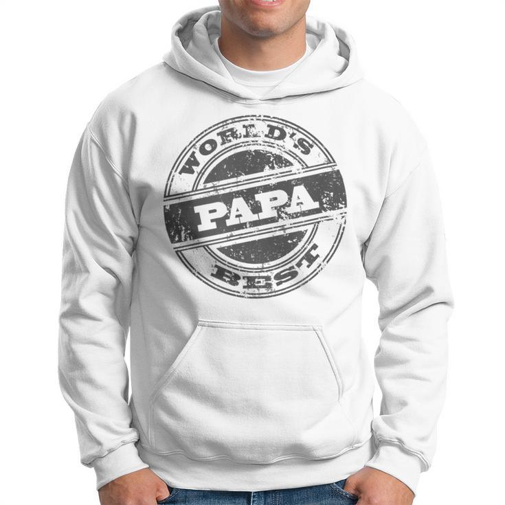 Worlds Best Papa  Cool Dad Fathers Day Gift Dads Hoodie
