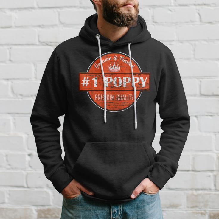 1 Poppy Men Number One Dad Grandpa Fathers Day Gifts Gift For Mens Hoodie Gifts for Him