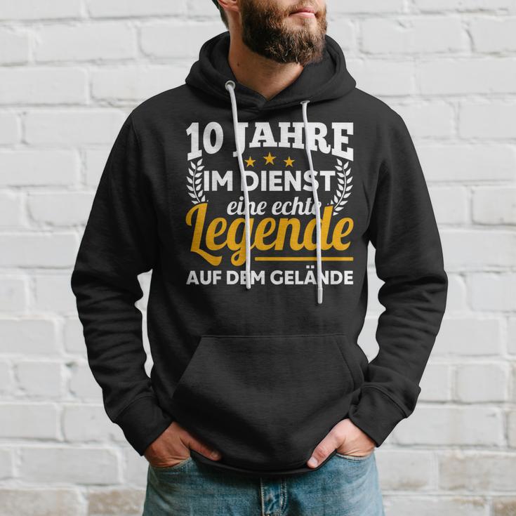 10 Jahre Im Dienst Legende Auf Dem Gelände Dienstjubiläum Hoodie Geschenke für Ihn