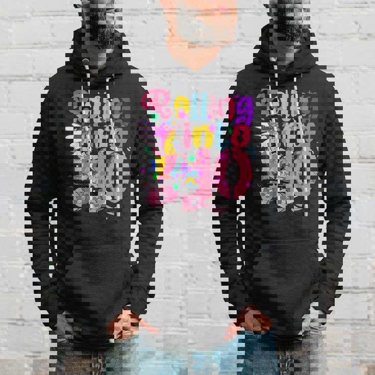 10 Years Old Birthday Rolling Into 10 Years Roller Skates Hoodie Gifts for Him