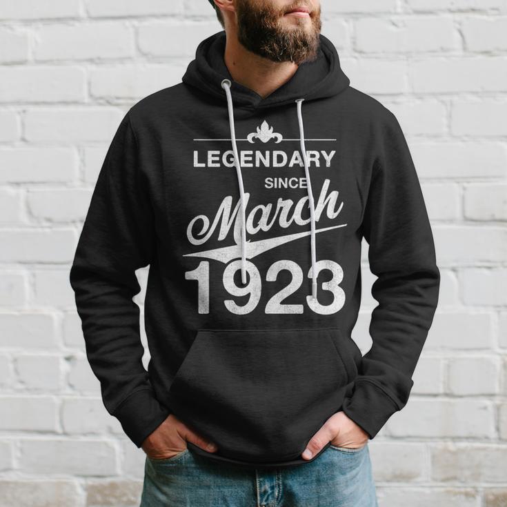 100 Geburtstag 100 Jahre Alt Legendär Seit März 1923 Hoodie Geschenke für Ihn