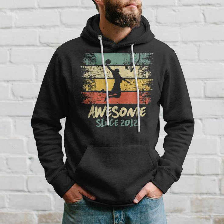 10Th Birthday Basketball Player Awesome Since 2012 Vintage Hoodie Gifts for Him