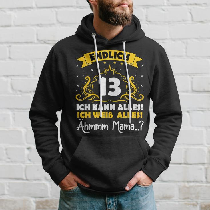 13 Geburtstag Lustig Endlich 13 Ich Kann Alles Mama Hoodie Geschenke für Ihn