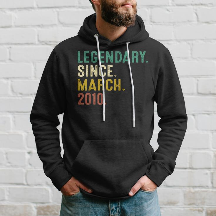 13 Years Old Gifts Legend Since March 2010 13Th Birthday Hoodie Gifts for Him
