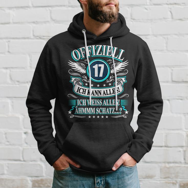 17 Geburtstag Lustig Offiziell 17 Ich Kann AllesSchatz Hoodie Geschenke für Ihn