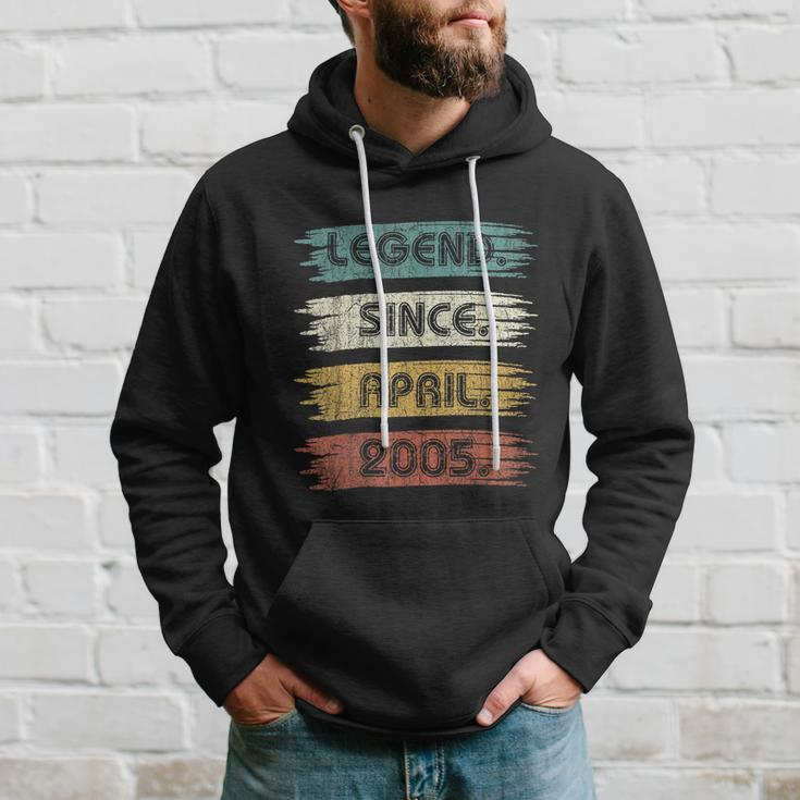17 Years Old Gifts Legend Since April 2005 17Th Birthday Hoodie Gifts for Him