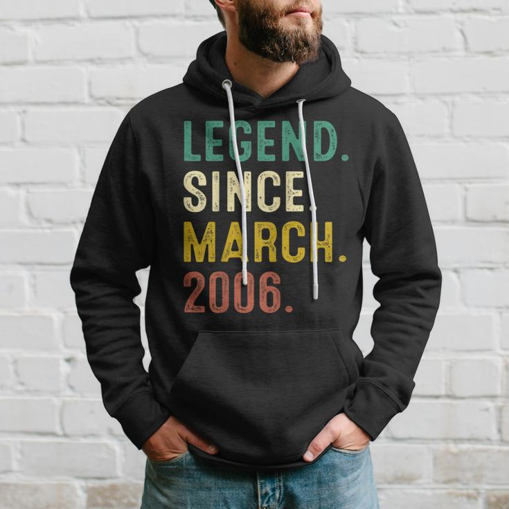17 Years Old Gifts Legend Since March 2006 17Th Birthday Hoodie Gifts for Him