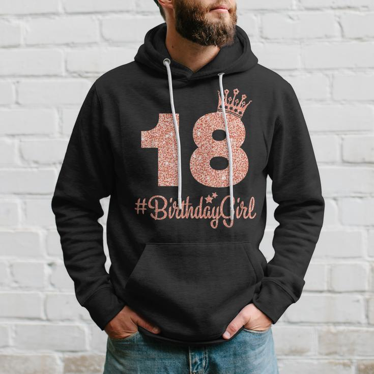 18 Birthdaygirl Sweet 18Th Pink Crown For Girls Hoodie Gifts for Him