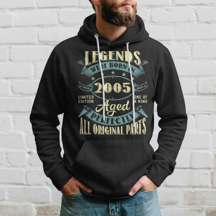 18Th Birthday Gifts Vintage Legends Born In 2005 18 Year Old Hoodie Gifts for Him