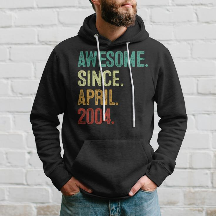 19 Years Old Awesome Since April 2004 19Th Birthday Hoodie Gifts for Him