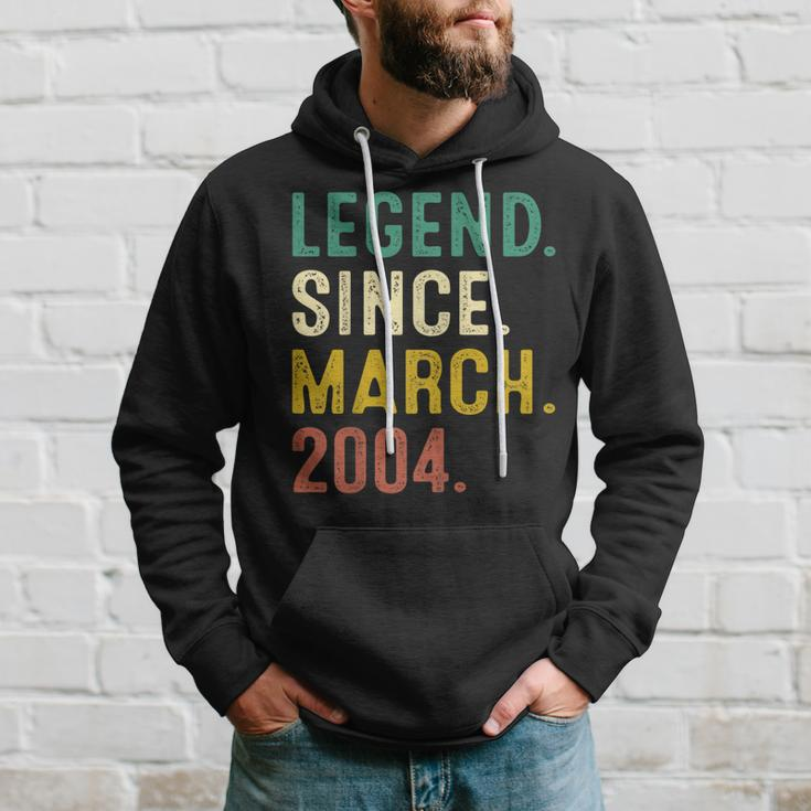 19 Years Old Gifts Legend Since March 2004 19Th Birthday Hoodie Gifts for Him